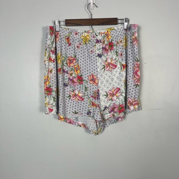 Johnny was two piece short and button up pajama set geometric floral size XXL - Picture 6 of 9